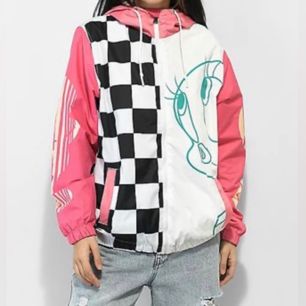 Members Only x Looney Tunes | Tweety Bird Windbreaker Jacket | White-Multi